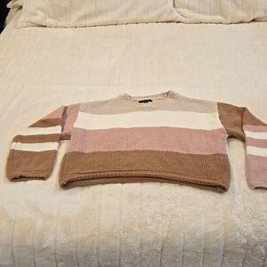 Colorblock Croppef Sweater - Small